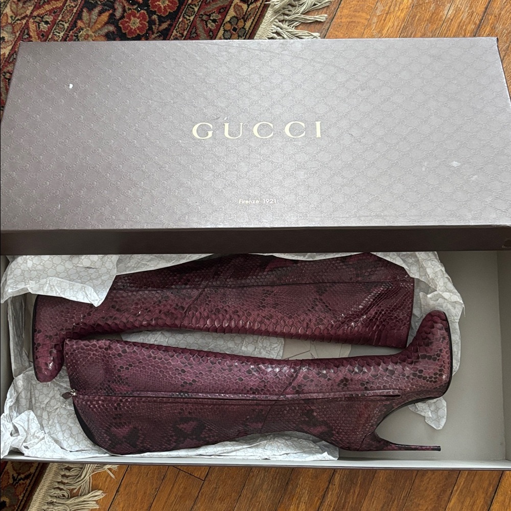Gucci Python print boots - Picture 8 of 9